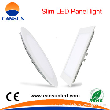2015 Hot Sale Slim 6w 9w 12w 15w 18w 24w Sqaure / Round LED Panel Light